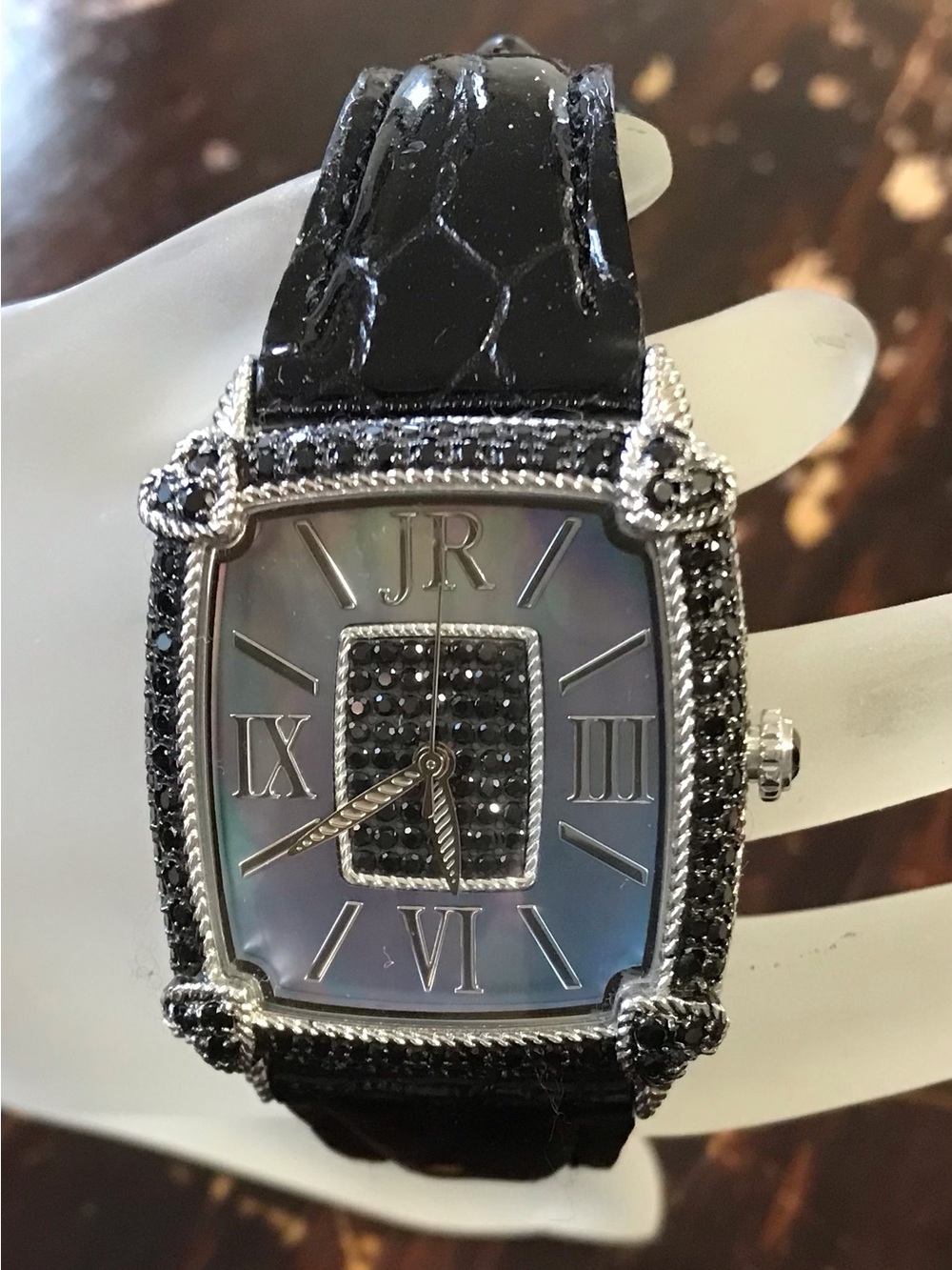 Judith Ripka Black Diamonique Watch